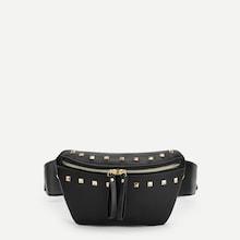 Shein Studded Detail Double Zipper Bum Bag