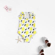 Shein Girls Fruit Print Ruffle Swimsuit