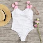 Shein Flower Applique Strap Swimsuit