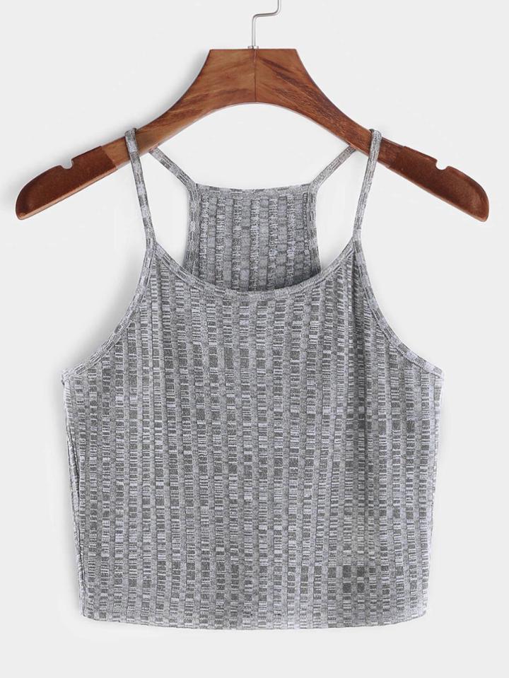 Shein Ribbed Knit Racer Back Cami Top