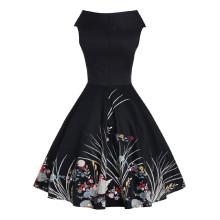 Shein Off The Shoulder Graphic Print Dress