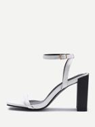 Shein Pu Two Part Chunky Heeled Sandals