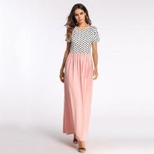 Shein Dot Print Contrast Longline Dress
