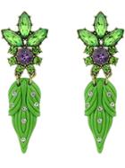 Shein Green Diamond Leaves Earrings
