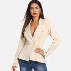 Shein Solid Button Front Blazer