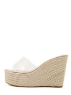 Shein Pink Cork Sole Wedge Sandals