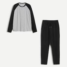 Shein Men Raglan Sleeve Tunic Pajama Set