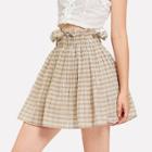 Shein Box Pleated Plaid Skirt
