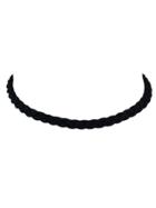 Shein Black Simple Design Braided Rope Choker Necklace