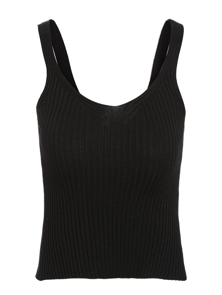 Shein Ribbed Knitted Crop Cami Top