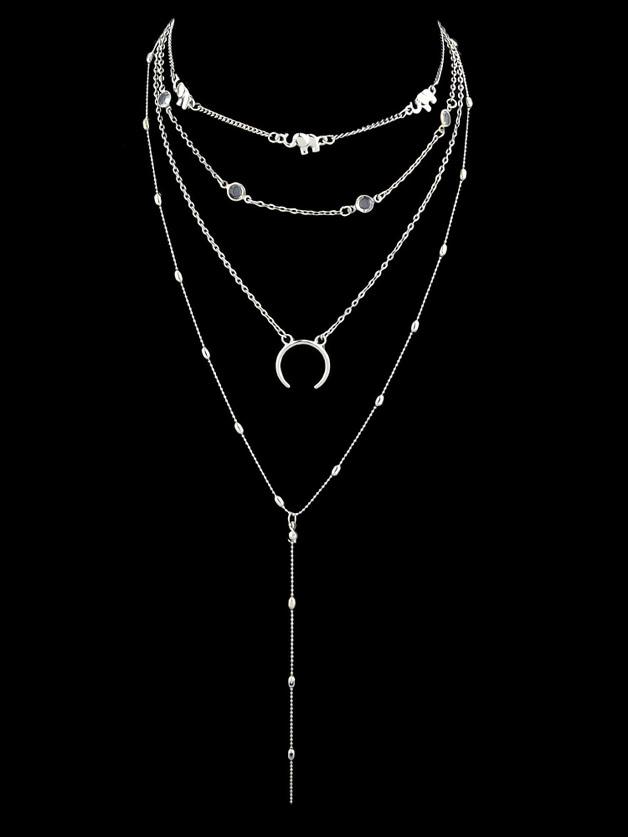Shein Retro Crescent Multi-layer Necklace