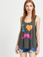 Shein Graphic Print Swing Muscle Tank Top