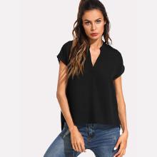 Shein V-cut High Low Top
