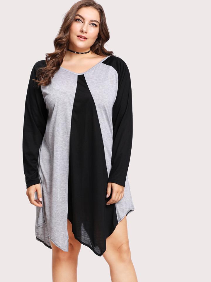 Shein Cut And Sew Asymmetrical Dress