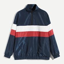 Shein Men Zip Front Color Block Jacket