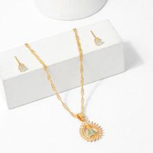 Shein Waterdrop Pendant Necklace & Earrings Set