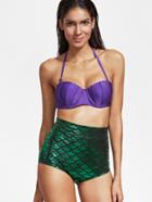 Shein Scale Print Mix & Match High Waist Bikini Set