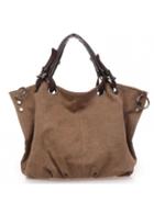 Rosewe One Shoulder Coffee Canvas Tote Bag