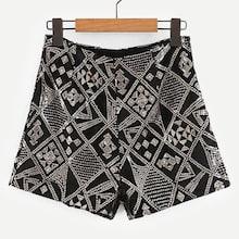Shein Geo Pattern Sequin Shorts