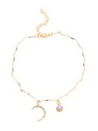 Shein Gold Moon Shaped Pendant Necklace