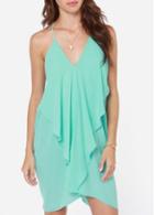 Rosewe Woman Essential Green Open Back High Low Dress
