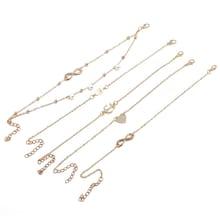 Shein Infinity & Anchor Layered Chain Anklet 5pcs