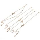 Shein Infinity & Anchor Layered Chain Anklet 5pcs