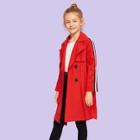 Shein Girls Double Button Belted Coat