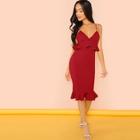 Shein Spaghetti Strap Ruffle Dress