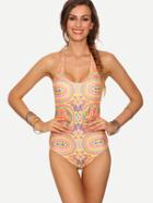 Shein Multicolor Paisley Print One-piece Swimwear