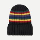 Shein Color Block Striped  Beanie Hat