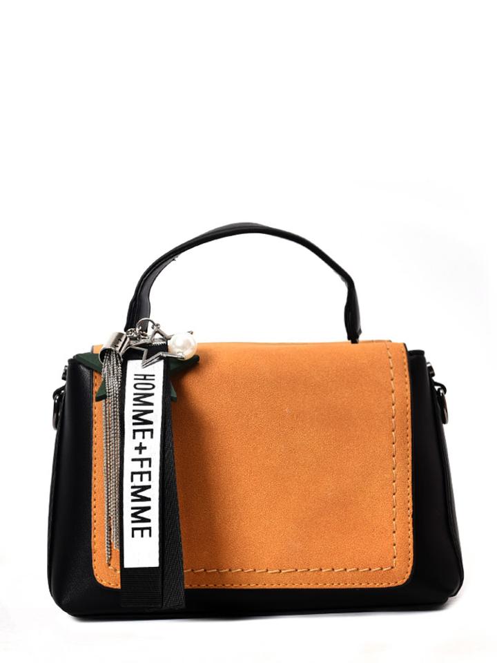 Shein Two Tone Star Tassel Detail Flap Crossbody Bag