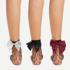 Shein Bow Decorated Net Socks 3pairs