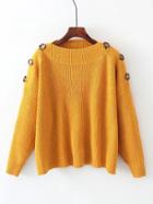 Shein Button Up Shoulder Sweater