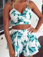 Shein Floral Print Two Piece Suit