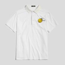 Shein Men Embroidered Polo Shirt