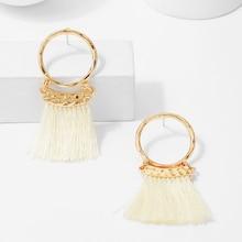 Shein Tassel Design Hoop Earrings