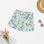 Shein Girls Floral Print Elastic Waist Shorts