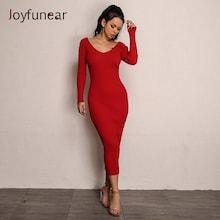 Shein Double V Neckline Rib Knit Dress