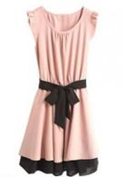 Rosewe Cute Round Neck Short Sleeve A Line Dress