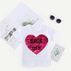 Shein Girls Heart Sequin T-shirt