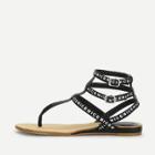 Shein Slogan Strap Caged Sandals