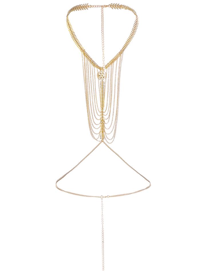 Shein Layered Chain Choker Body Harness