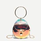 Shein Iridescent Round Bag With Ring Handle