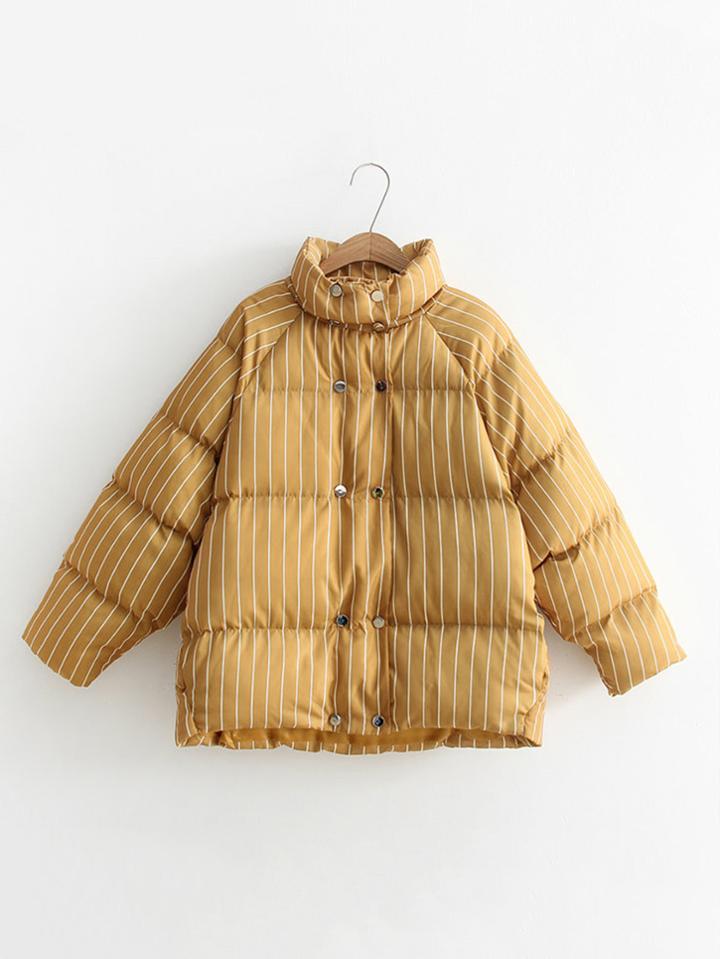Shein Oversized Striped Padded Coat
