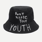 Shein Letter Print Bucket Hat