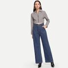 Shein Zip Front Crop Plaid Jacket
