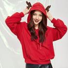 Shein Christmas Pocket Front Elk Hoodie