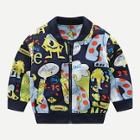 Shein Toddler Boys Cartoon & Letter Print Jacket