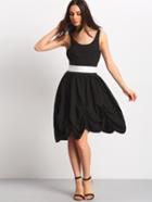 Shein Black Sleeveless Bow Tie Waist Backless Dress